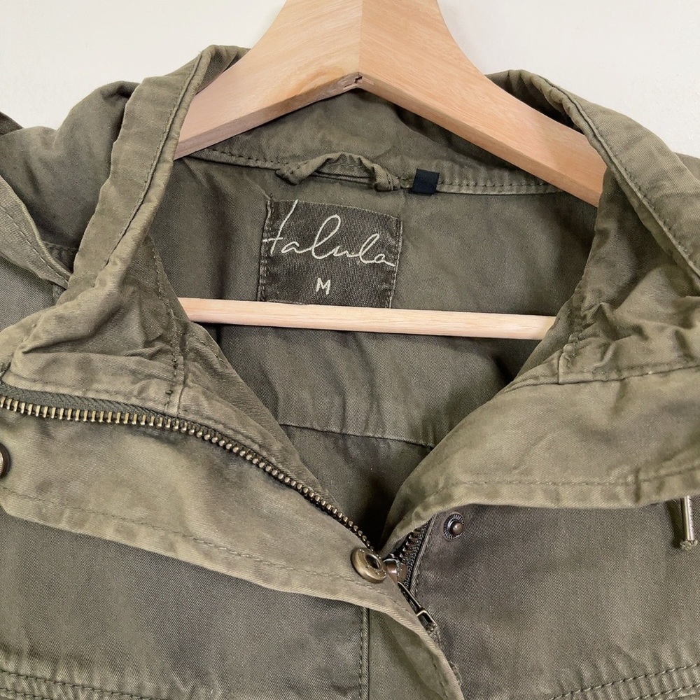 ARITZIA | TALULA TROPER ARMY UTILITY FAUX LEATHER SLEEVE JACKET - Picture 7 of 16